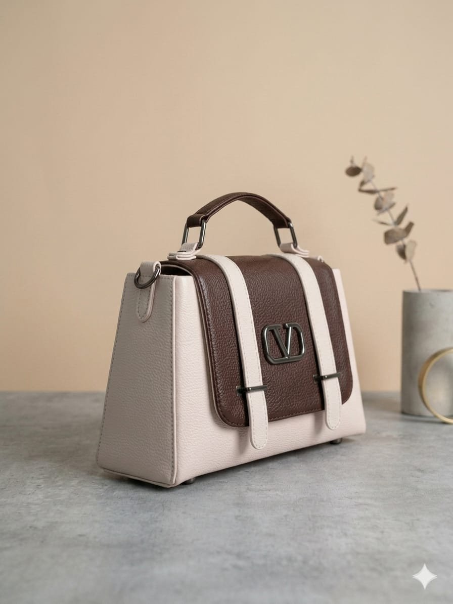 Dual Tone Luxe Satchel - Image 4