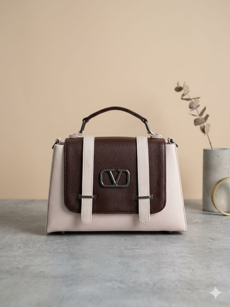 Dual Tone Luxe Satchel