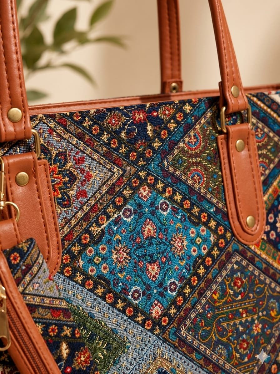Boho Blue Heritage Tote - Image 4