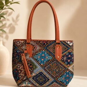 Boho Blue Heritage Tote