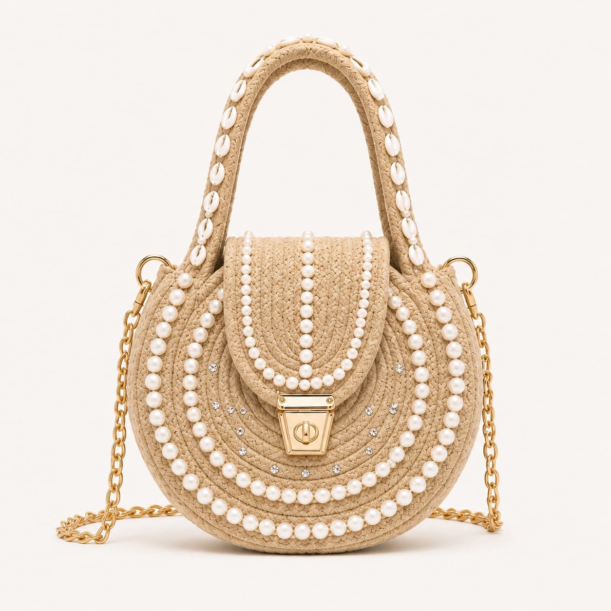 PEARL SHELL HANDMADE BAG